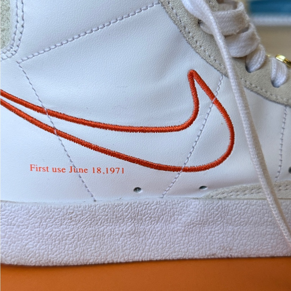 Nike White and Orange Athletic Shoes - Picture 2 of 8